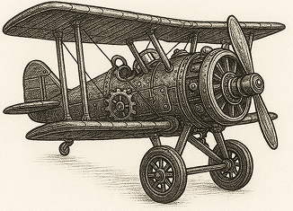 Vintage airplane illustration