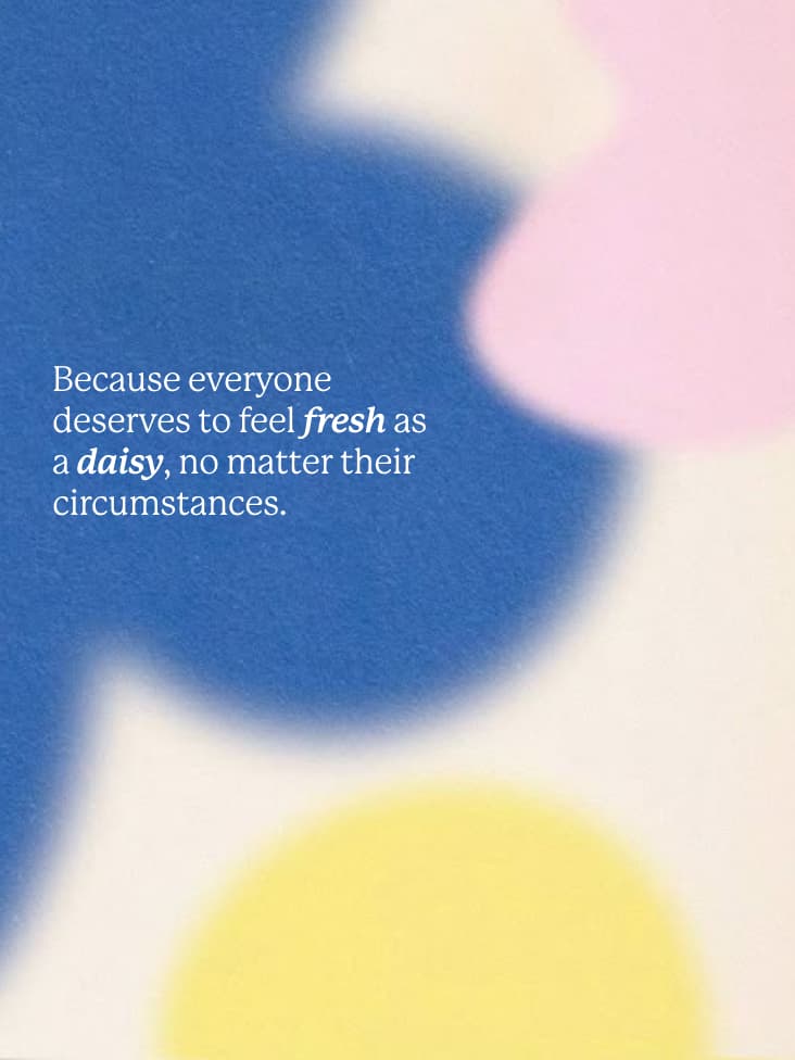 Heads Up Hygiene ad — colourful abstract brand design