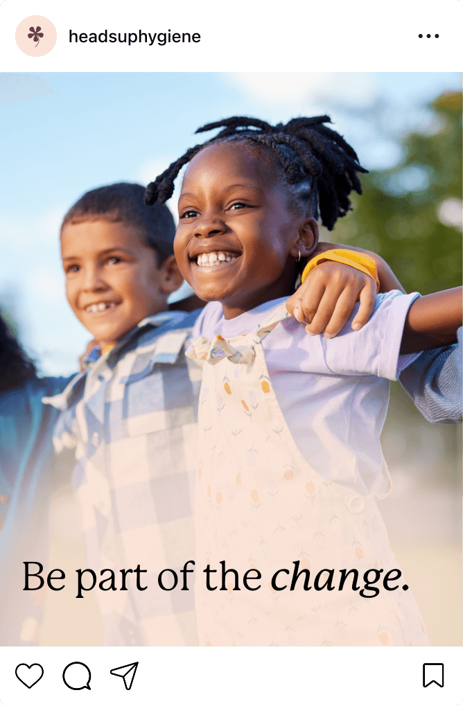 Heads Up Hygiene Instagram post — brand content