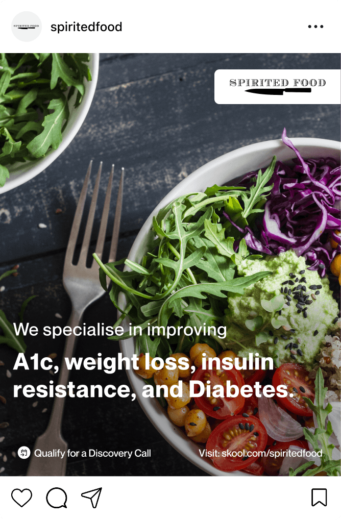 Spirited Food Instagram post — brand engagement