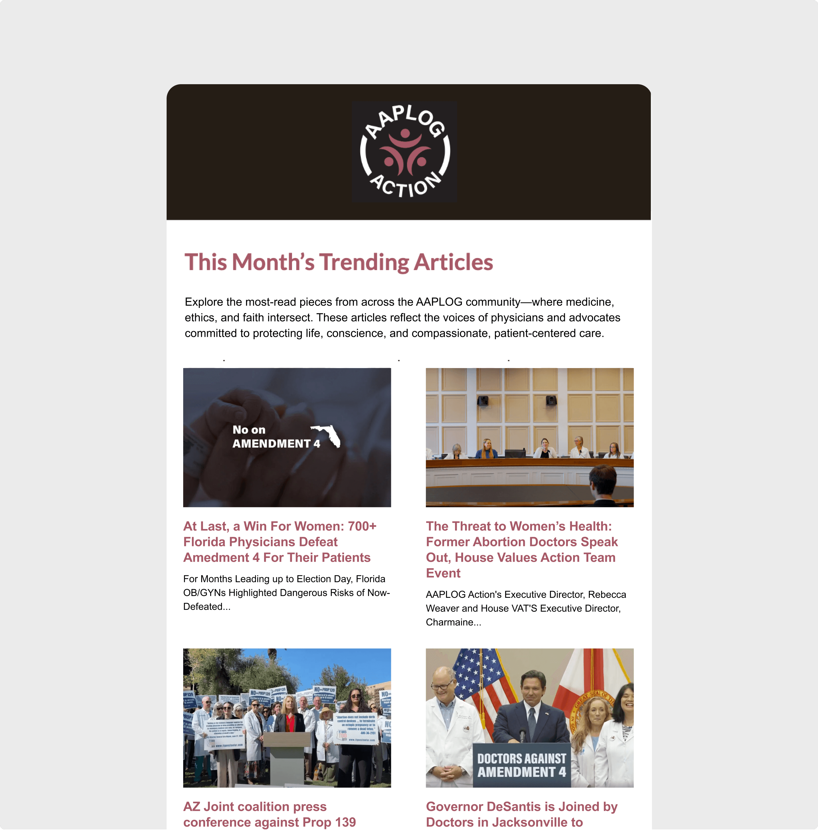 AAPLOG email campaign