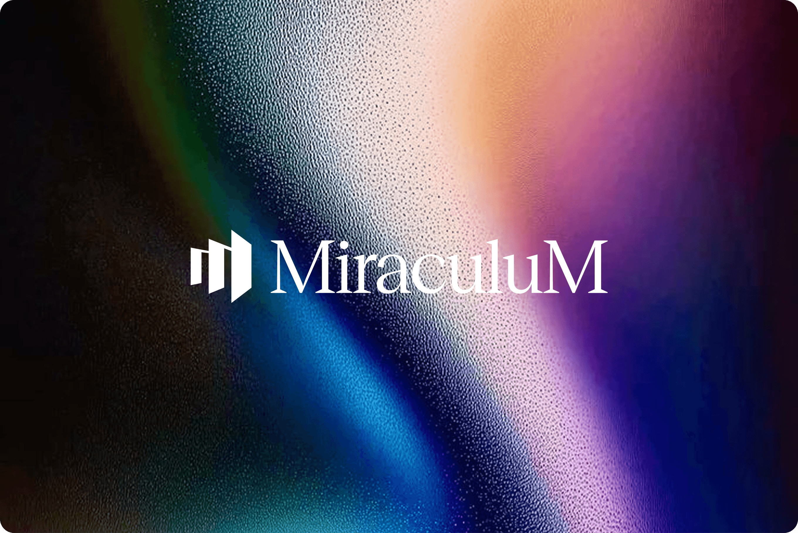 MiraculuM logo with aurora gradient background